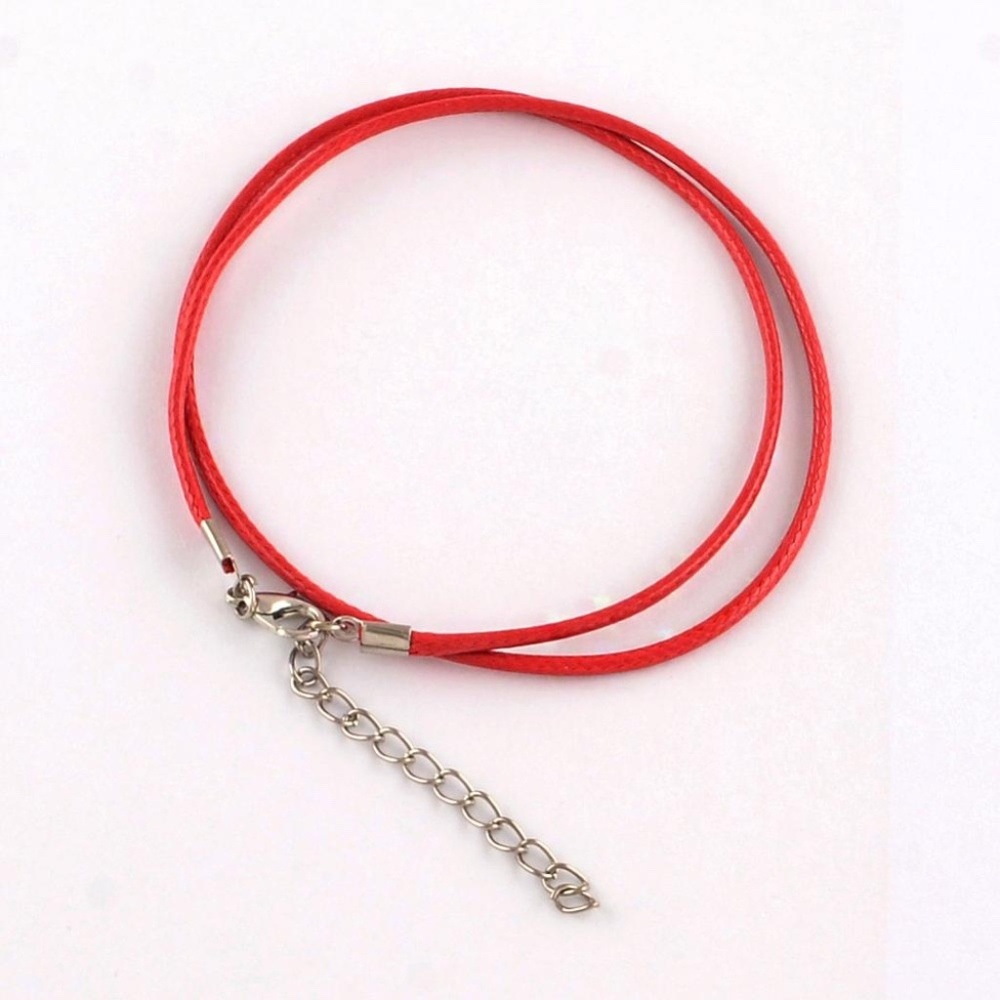 As Low As $2 5pcs Mix Color Waxed Cotton Cords for Necklace Making 17.4" +2" ext - Picture 2 of 2